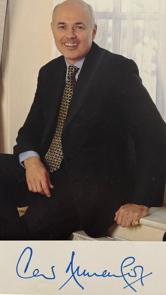 Iain Duncan Smith, Former British Minister, Hand Signed Photo With COA