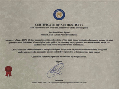 Joe Pesci, Hand Signed Framed 'Home Alone' Film Photo With COA