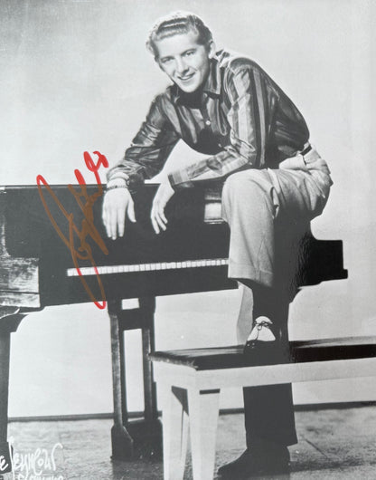 Jerry Lee Lewis, Singer, Pianist, Hand Signed Framed 25cm x 20cm Original Photo & COA