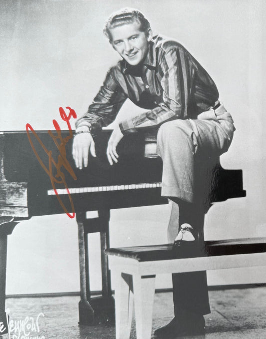 Jerry Lee Lewis, Singer, Pianist, Hand Signed Framed 25cm x 20cm Original Photo & COA