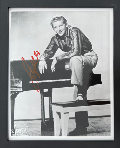 Jerry Lee Lewis, Singer, Pianist, Hand Signed Framed 25cm x 20cm Original Photo & COA