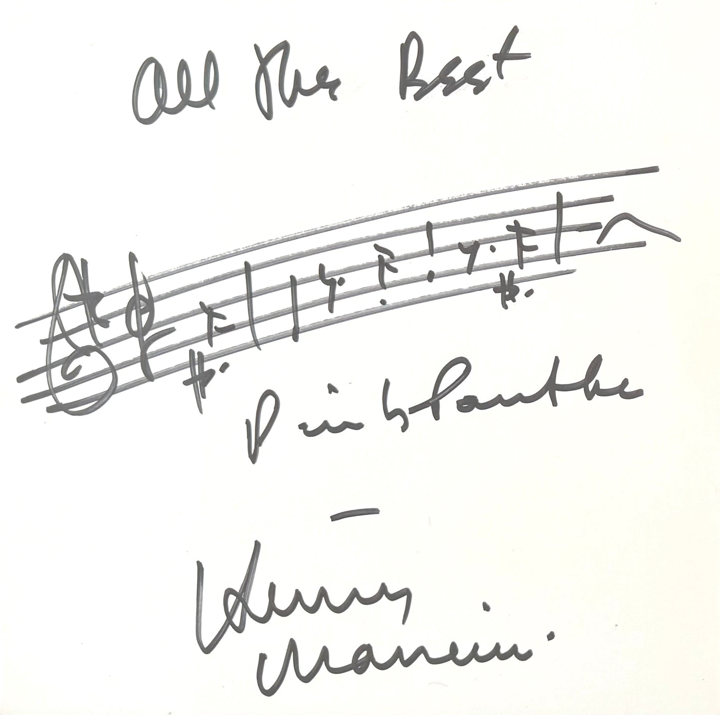 Henry Mancini, Film Composer, Hand Signed Framed 30cm x 20cm Photo Presentation & COA