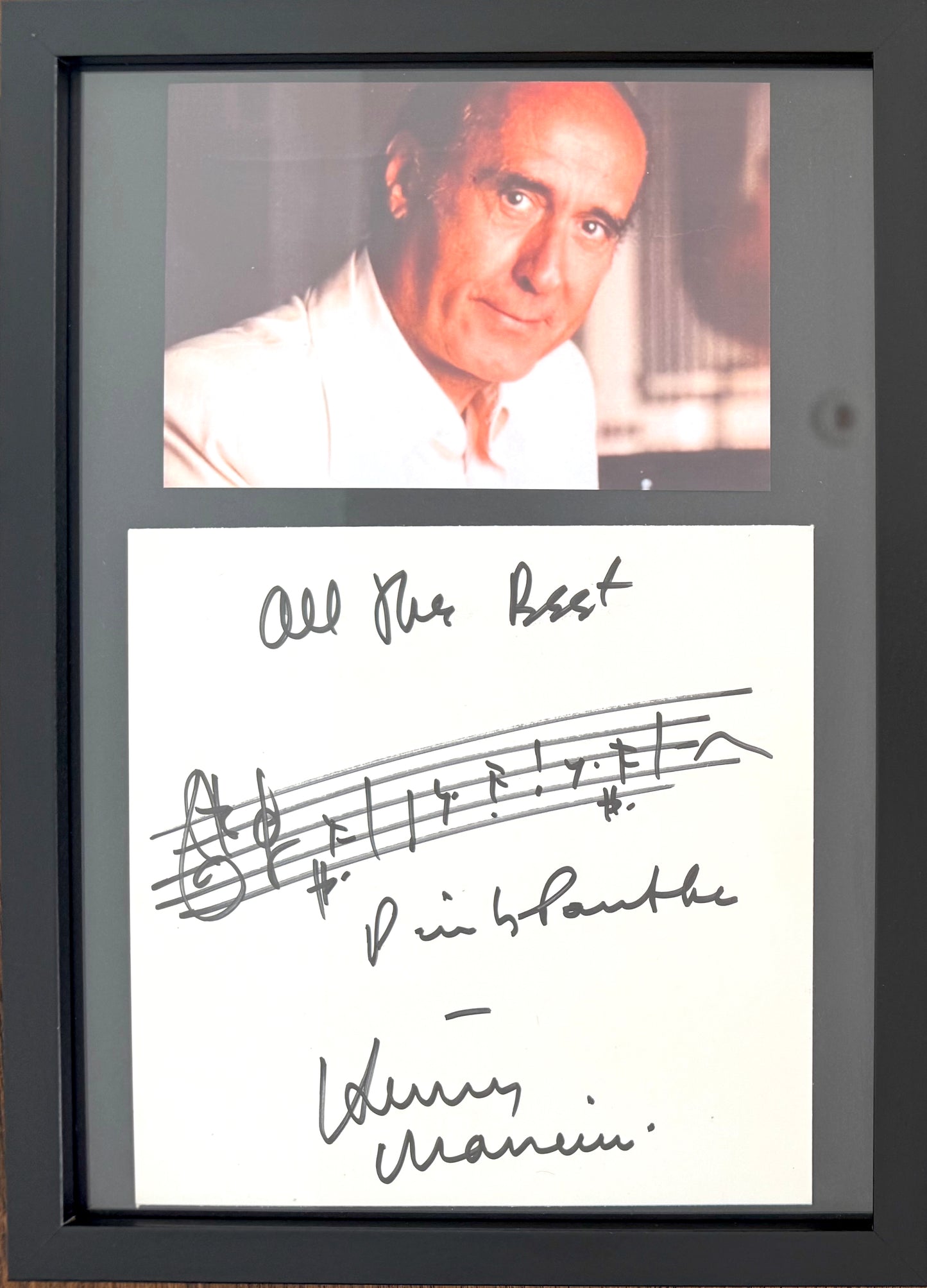 Henry Mancini, Film Composer, Hand Signed Framed 30cm x 20cm Photo Presentation & COA