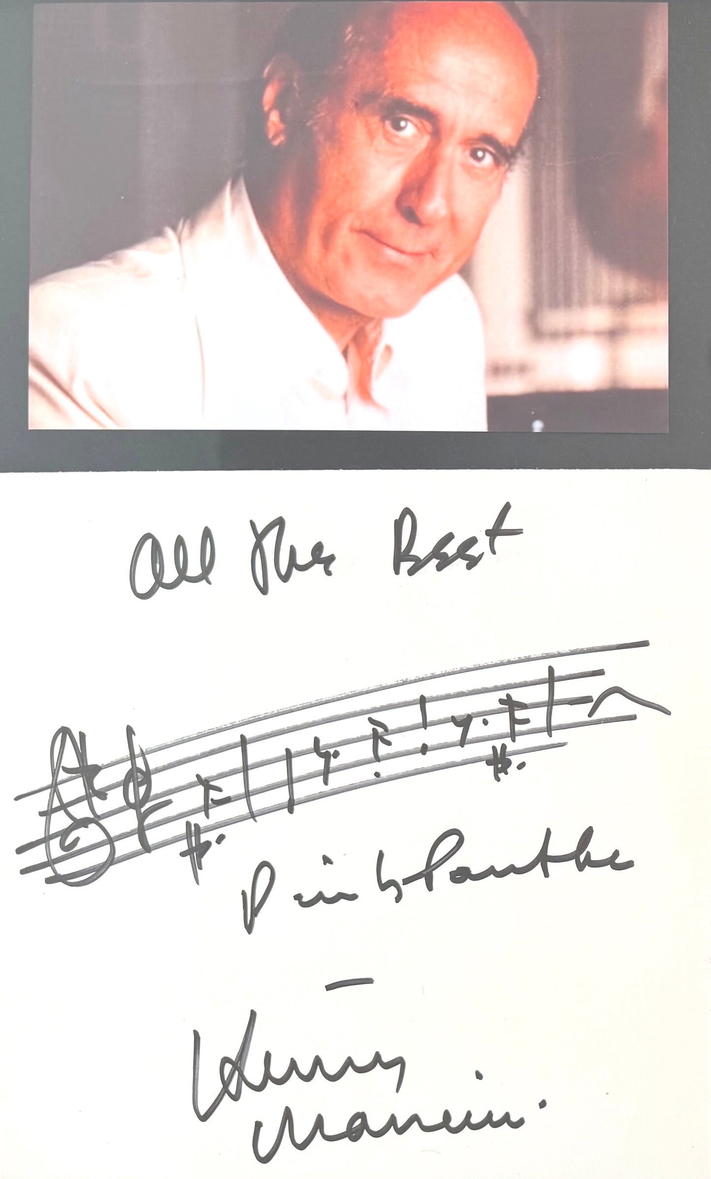 Henry Mancini, Film Composer, Hand Signed Framed 30cm x 20cm Photo Presentation & COA