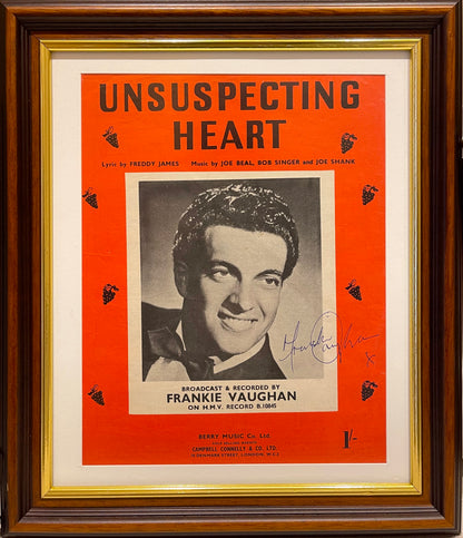 FRANKIE VAUGHAN HAND SIGNED SONG SHEET WITH AFTAL COA