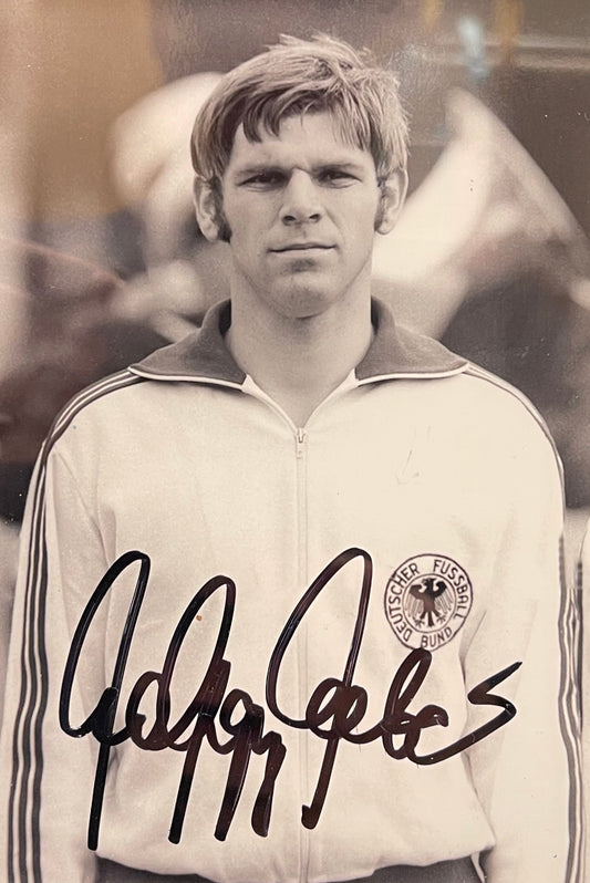 WOLFGANG WEBER WEST GERMANY FOOTBALL LEGEND HAND SIGNED PHOTO WITH COA