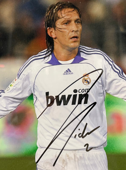 Michel Salgado, Real Madrid, Spain Footballing Legend, Hand Signed Photo & COA