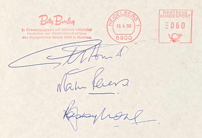 Moore, Hurst, Peters, West Ham United Legends Guaranteed Hand Signed First Day Cover Presentation & COA