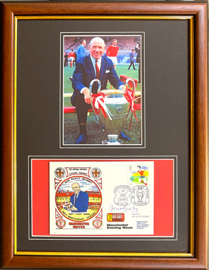 Matt Busby, Manchester United Legend, Stunning Hand Signed FDC Presentation & COA