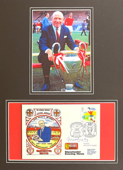 Matt Busby, Manchester United Legend, Stunning Hand Signed FDC Presentation & COA