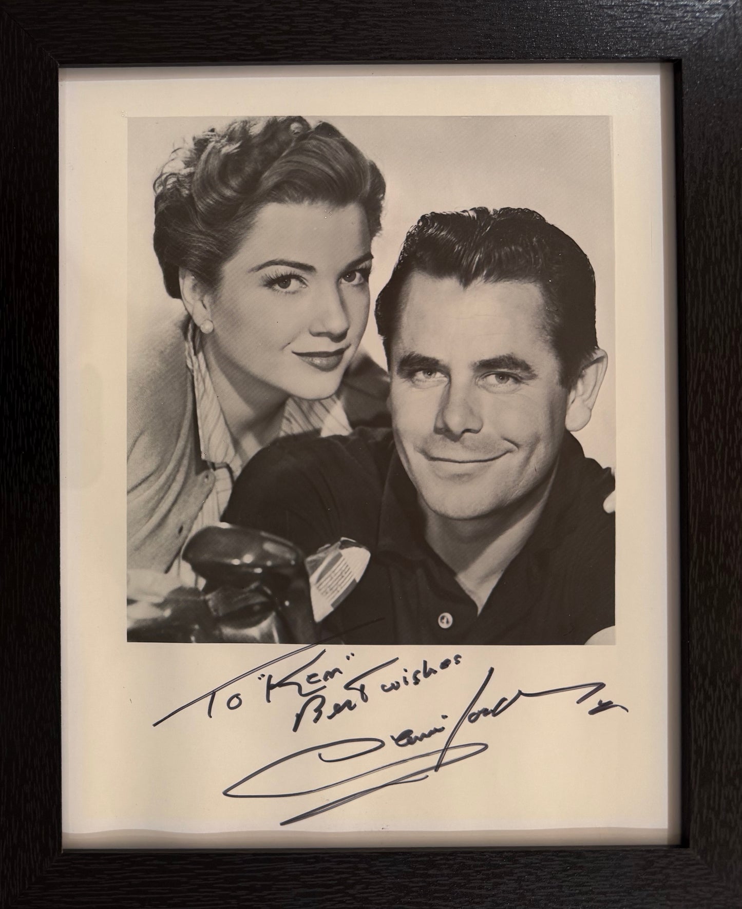 Glenn Ford Hand Signed Framed 25cm x 20cm Publicity Photo & COA