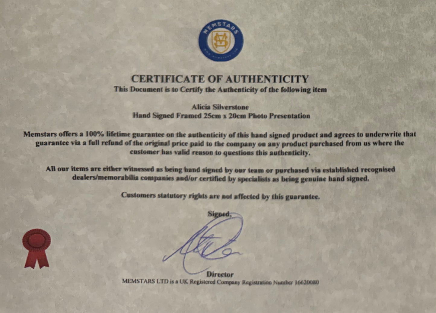 Alicia Silverstone, American Actress, Hand Signed Batman And Robin Photo Presentation & COA