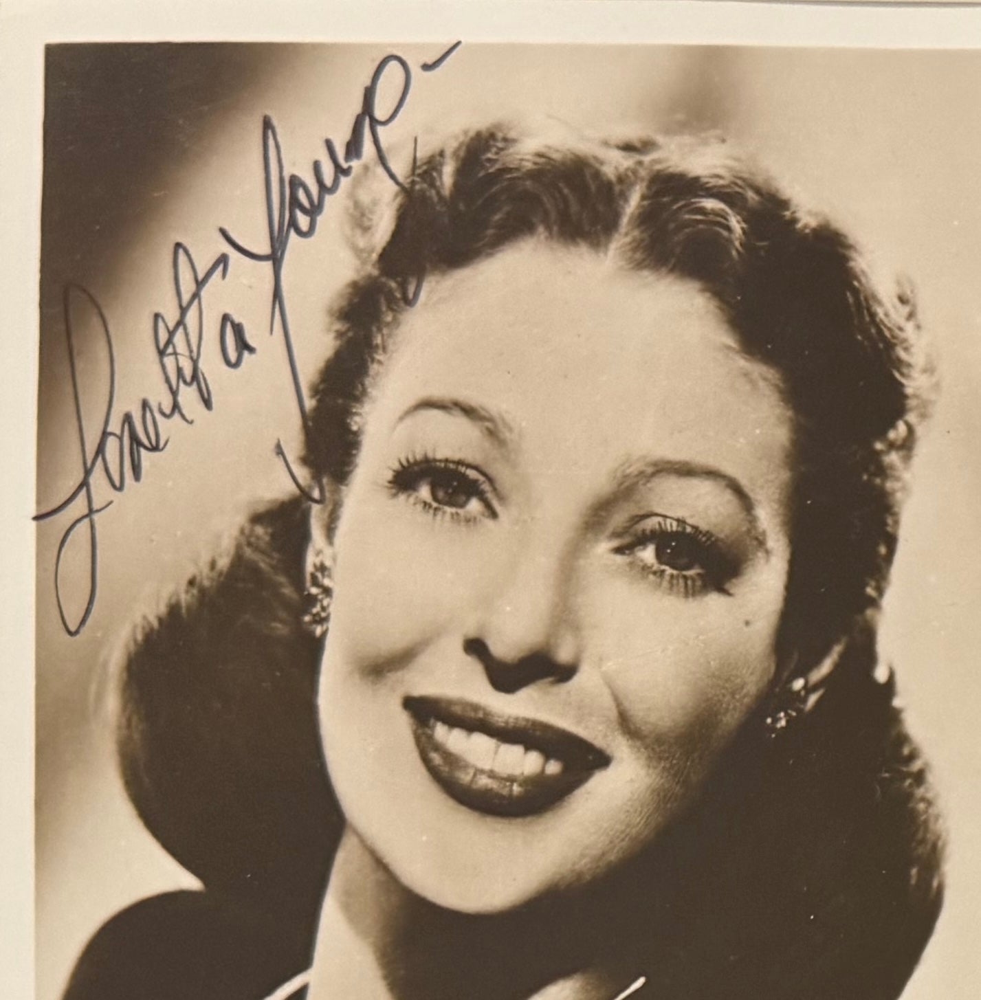 Loretta Young, OSCAR Winning Actress, Hand Signed Framed Photo & COA