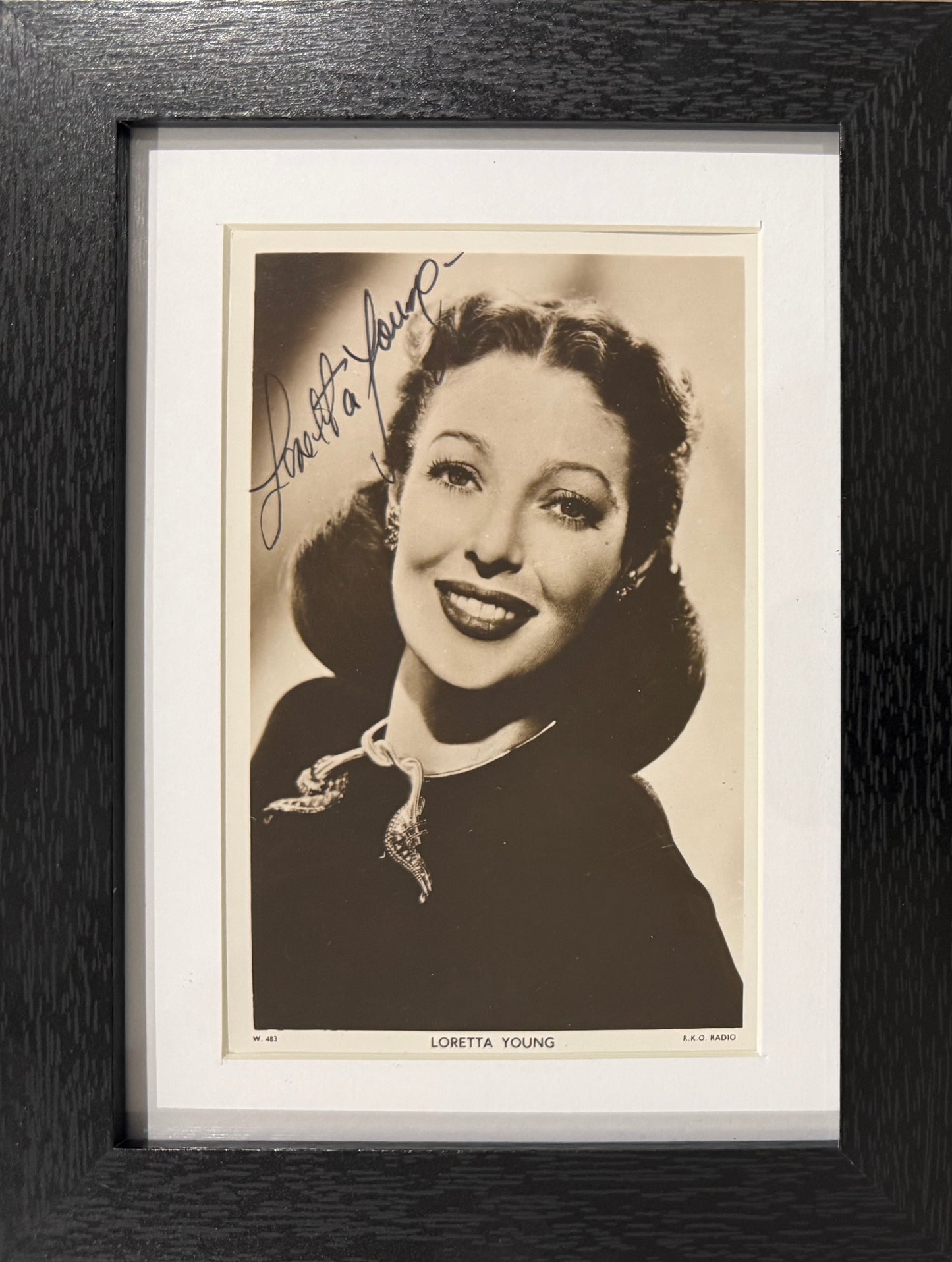 Loretta Young, OSCAR Winning Actress, Hand Signed Framed Photo & COA