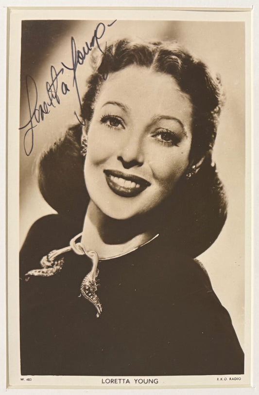 Loretta Young, OSCAR Winning Actress, Hand Signed Framed Photo & COA