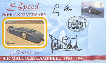 Sir Jackie Stewart, Stirling Moss, F1 Legends, Hand Signed Limited Edition First Day Cover (FDC) Presentation & COA