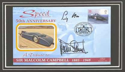 Sir Jackie Stewart, Stirling Moss, F1 Legends, Hand Signed Limited Edition First Day Cover (FDC) Presentation & COA