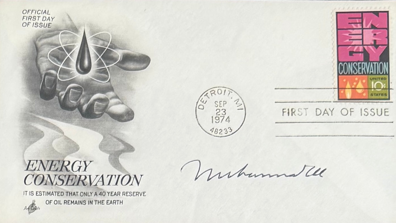 Muhammad Ali, 'The Greatest'. Hand Signed Mounted FDC Presentation & COA