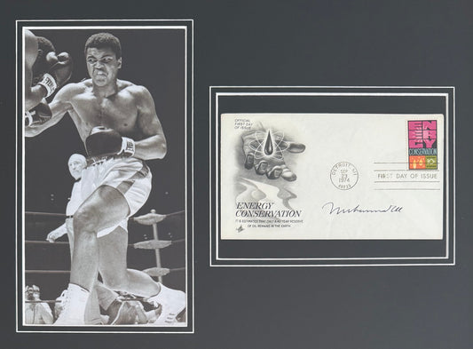 Muhammad Ali, 'The Greatest'. Hand Signed Mounted FDC Presentation & COA