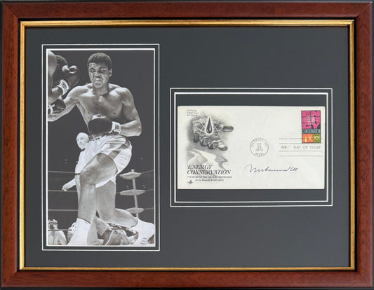 Muhammad Ali, 'The Greatest'. Hand Signed Mounted FDC Presentation & COA