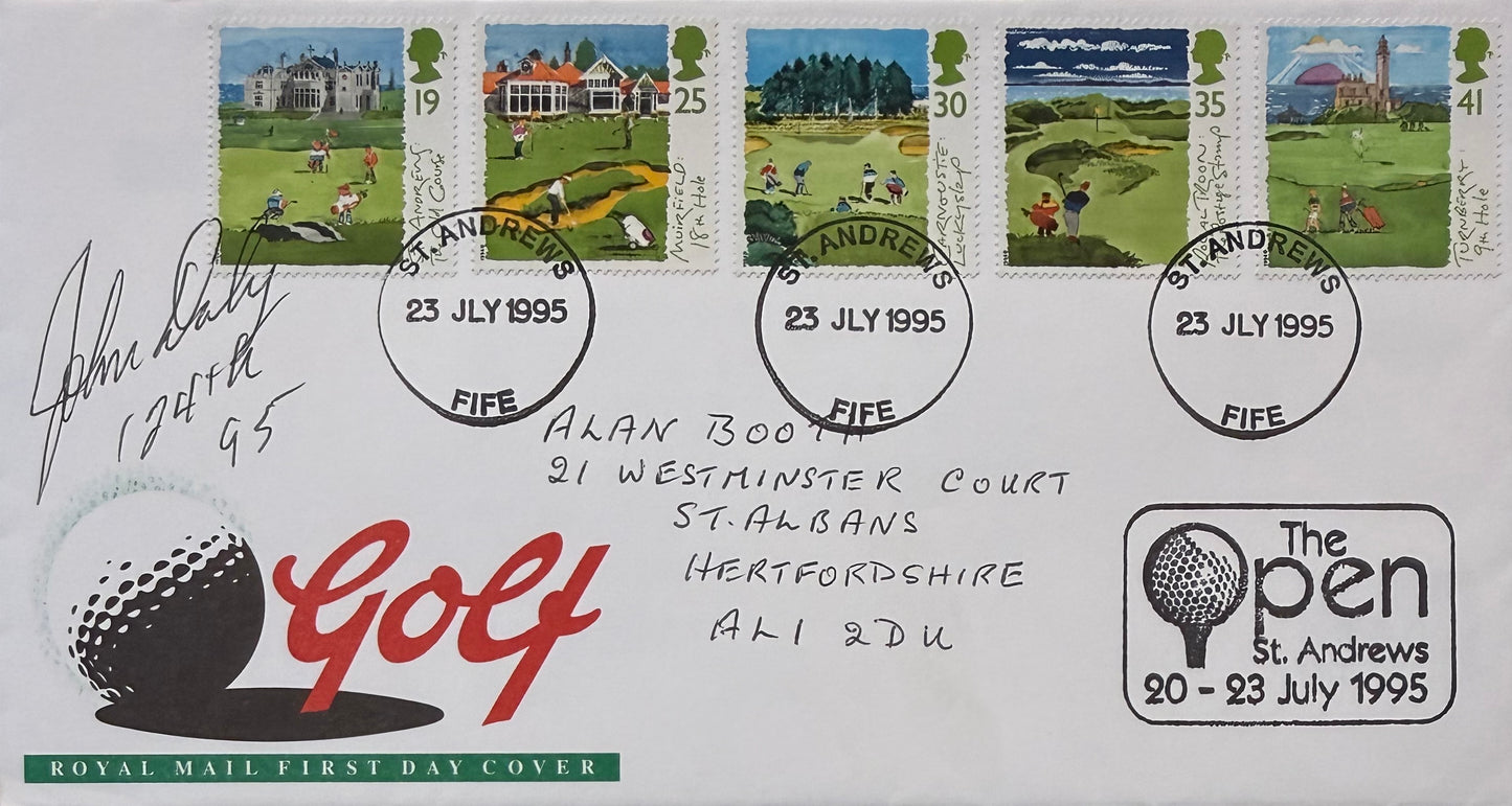 John Daly, Golf Legend, Hand Signed First Day Cover FDC 40cm x 30cm Framed With COA