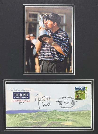 Justin Leonard, Golf Legend, Hand Signed First Day Cover FDC 40cm x 30cm Framed With COA