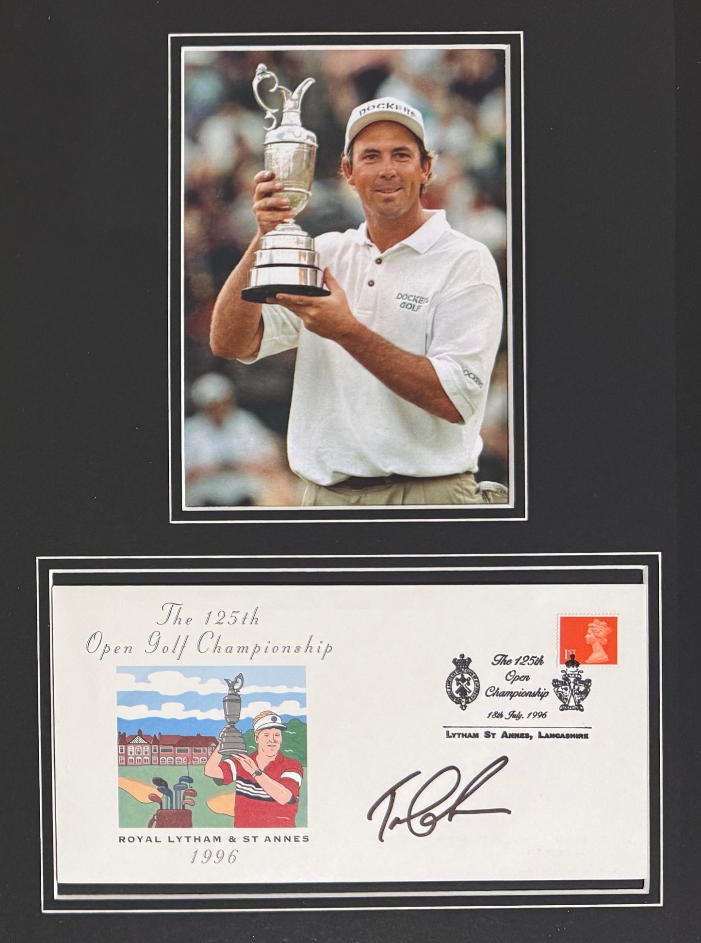 Tom Lehman, Golf Legend, Hand Signed First Day Cover FDC 40cm x 30cm Framed With COA