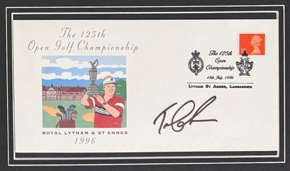 Tom Lehman, Golf Legend, Hand Signed First Day Cover FDC 40cm x 30cm Framed With COA