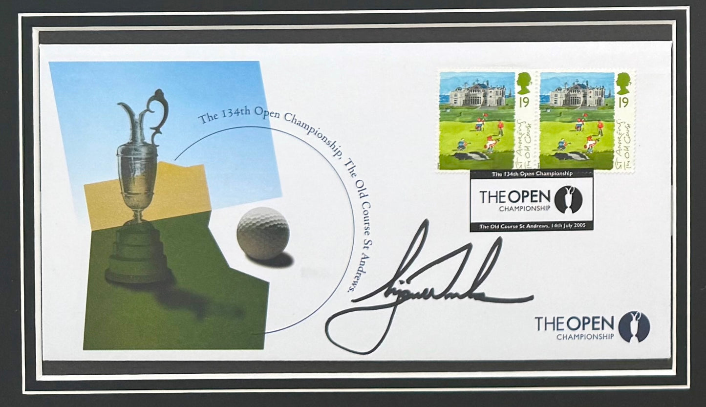 Tiger Woods, Golf Legend, Hand Signed First Day Cover FDC 40cm x 30cm Framed With COA