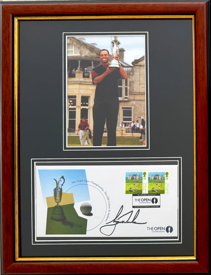 Tiger Woods, Golf Legend, Hand Signed First Day Cover FDC 40cm x 30cm Framed With COA