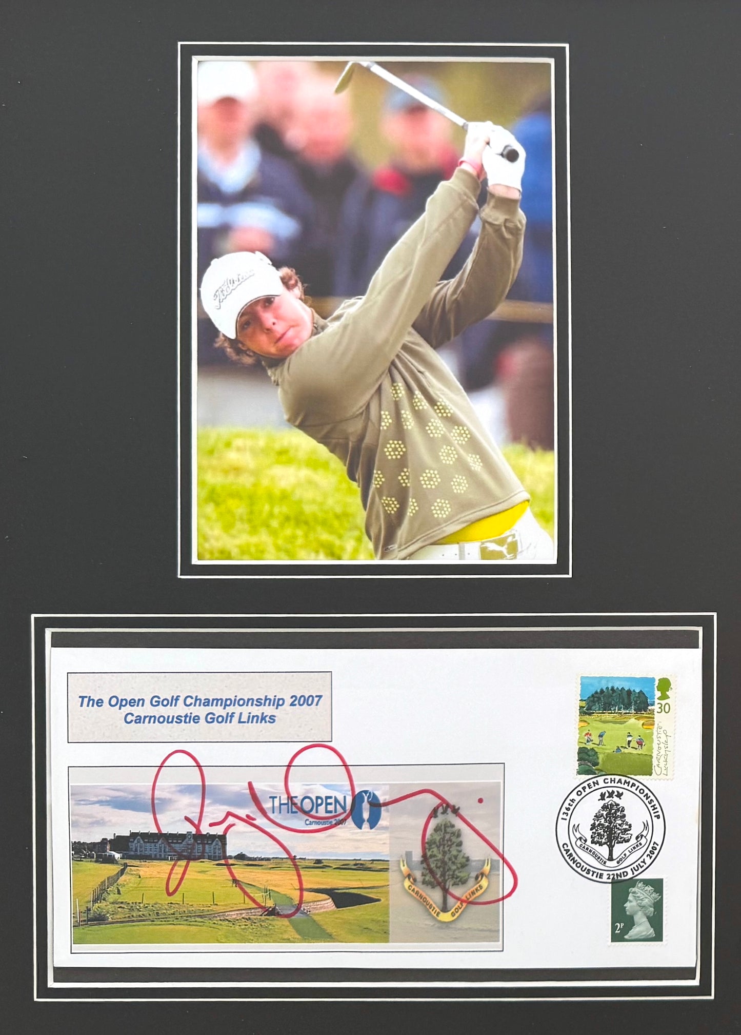 Rory McIlroy, Golf Legend, Hand Signed First Day Cover FDC 40cm x 30cm Framed With COA