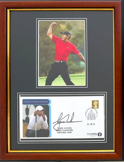 Tiger Woods, Golf Legend, Hand Signed First Day Cover FDC 40cm x 30cm Framed With COA