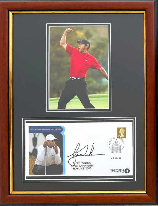 Tiger Woods, Golf Legend, Hand Signed First Day Cover FDC 40cm x 30cm Framed With COA