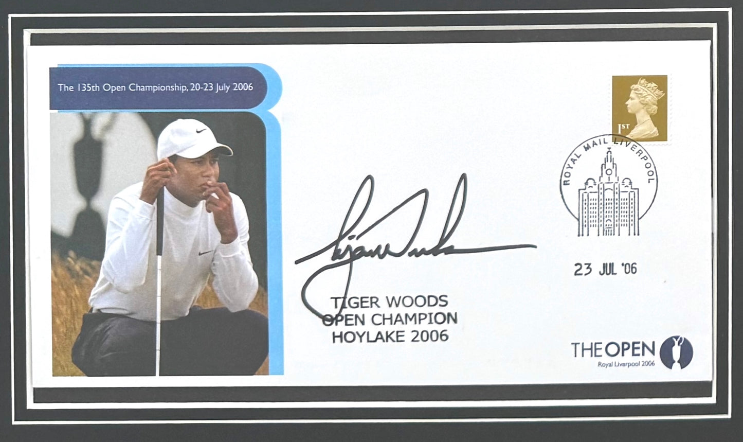 Tiger Woods, Golf Legend, Hand Signed First Day Cover FDC 40cm x 30cm Framed With COA