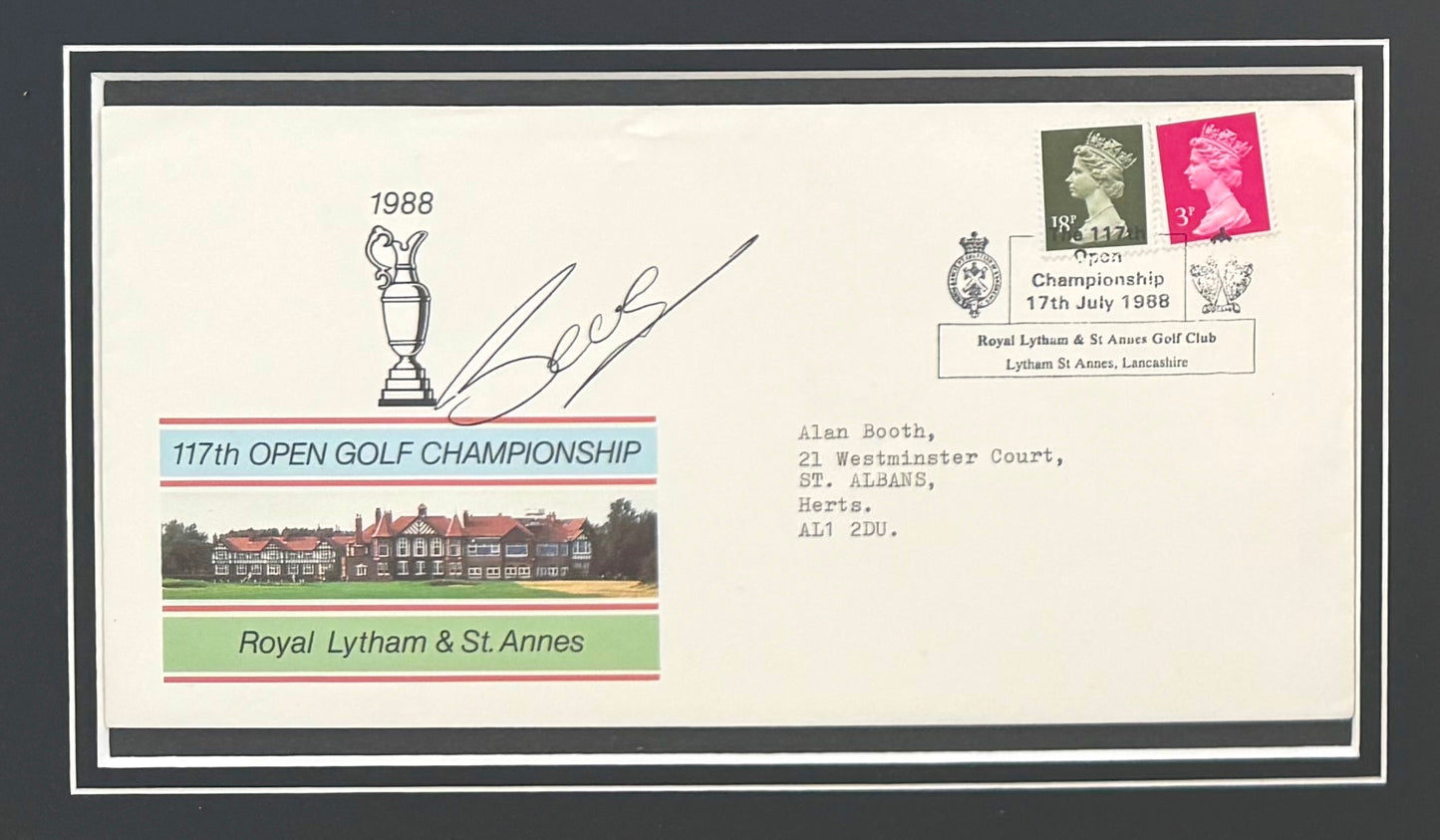 Seve Ballesteros, Golf Legend, Hand Signed First Day Cover FDC 40cm x 30cm Framed With COA