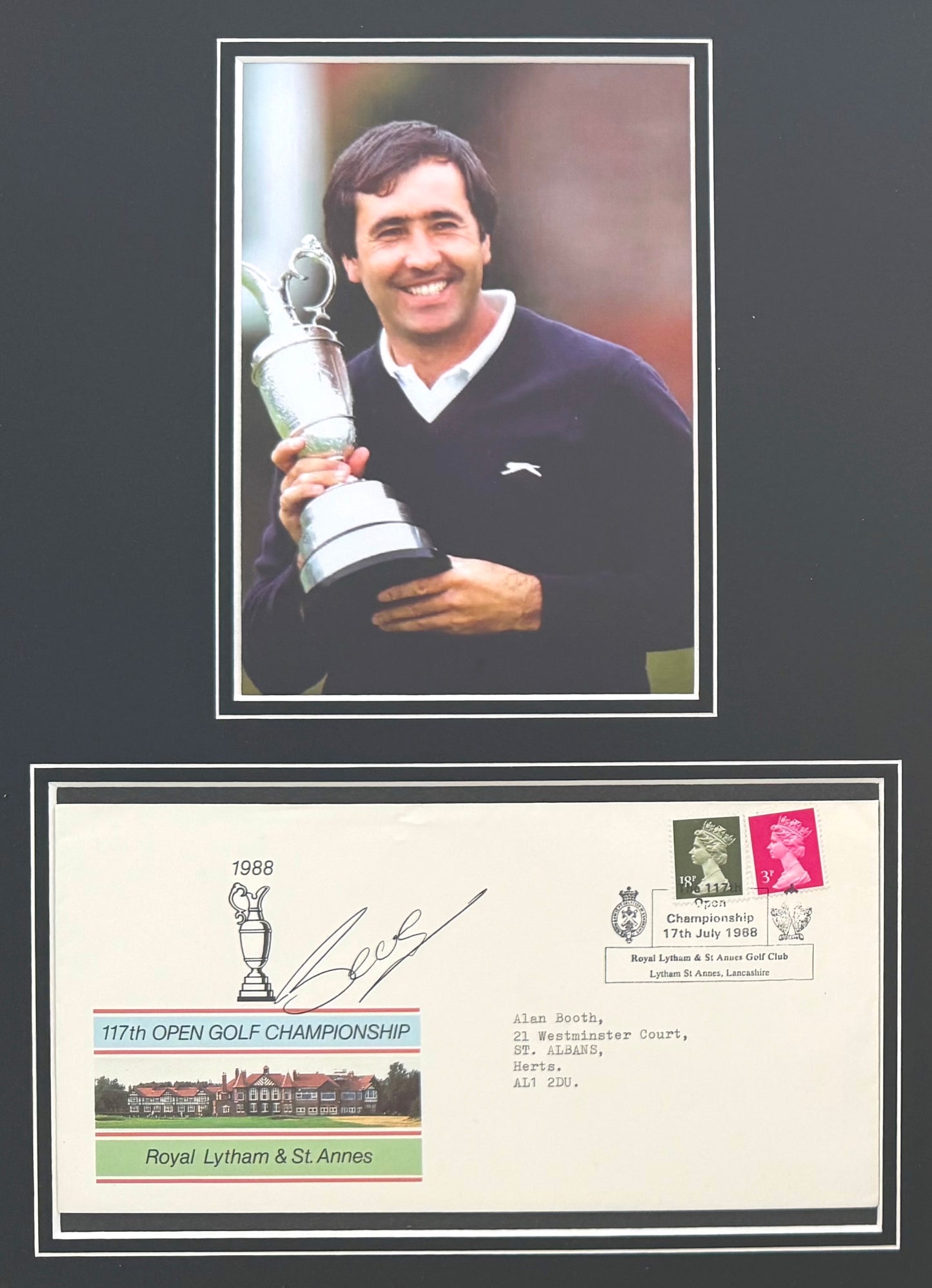 Seve Ballesteros, Golf Legend, Hand Signed First Day Cover FDC 40cm x 30cm Framed With COA