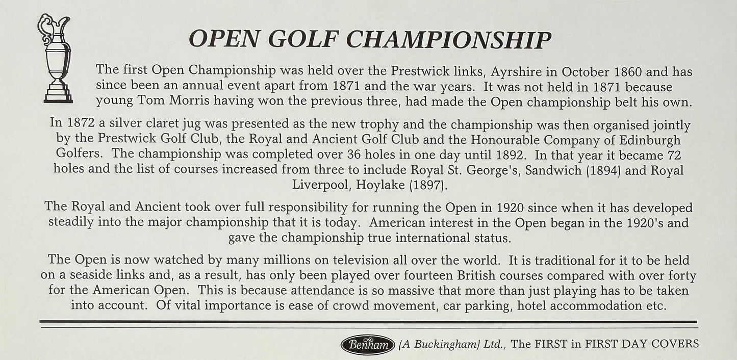 Greg Norman, Golf Legend, Hand Signed First Day Cover FDC 40cm x 30cm Framed With COA