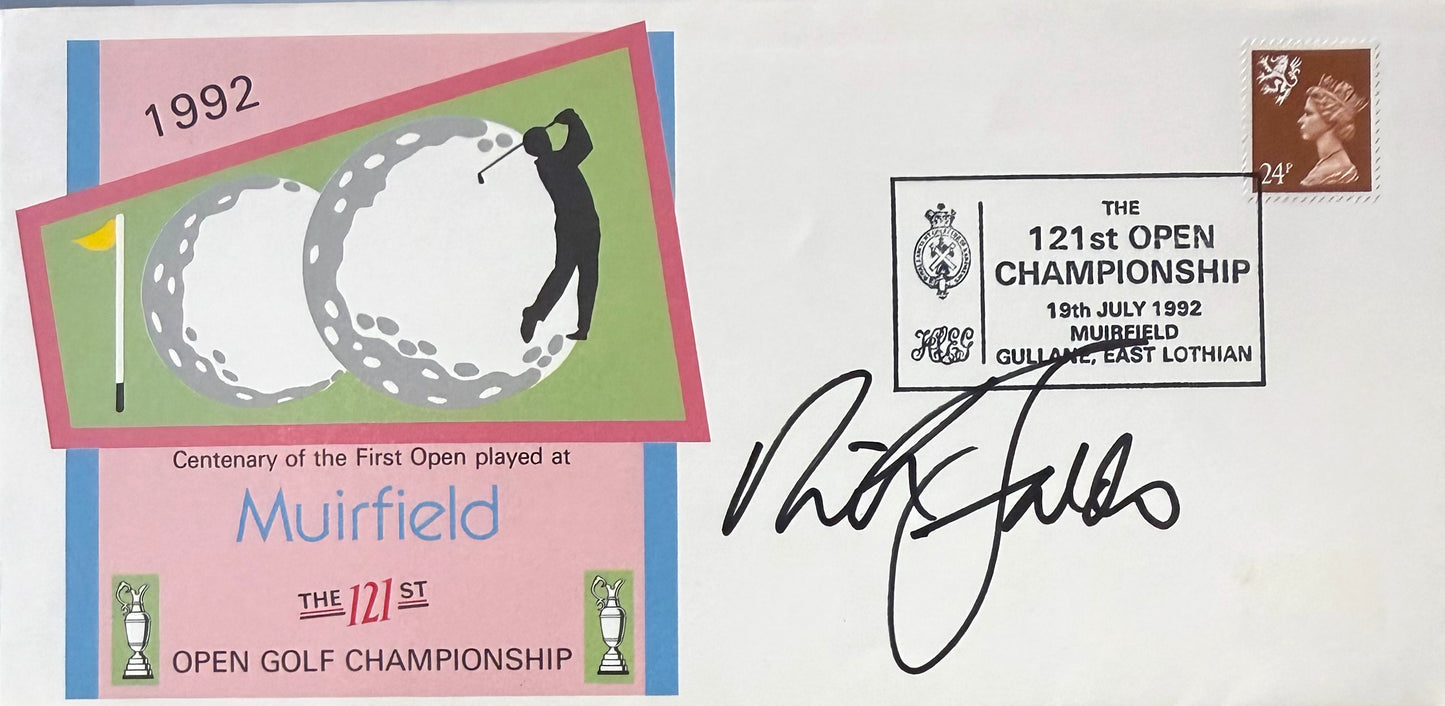 Nick Faldo, 'The Open' Golf Legend, Hand Signed First Day Cover FDC 40cm x 30cm Framed & COA
