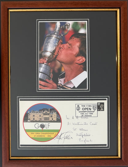 Nick Faldo, 'The Open' Golf Legend, Hand Signed First Day Cover FDC 40cm x 30cm Framed & COA