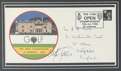 Nick Faldo, 'The Open' Golf Legend, Hand Signed First Day Cover FDC 40cm x 30cm Framed & COA