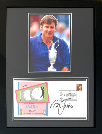 Nick Faldo, 'The Open' Golf Legend, Hand Signed First Day Cover FDC 40cm x 30cm Framed & COA