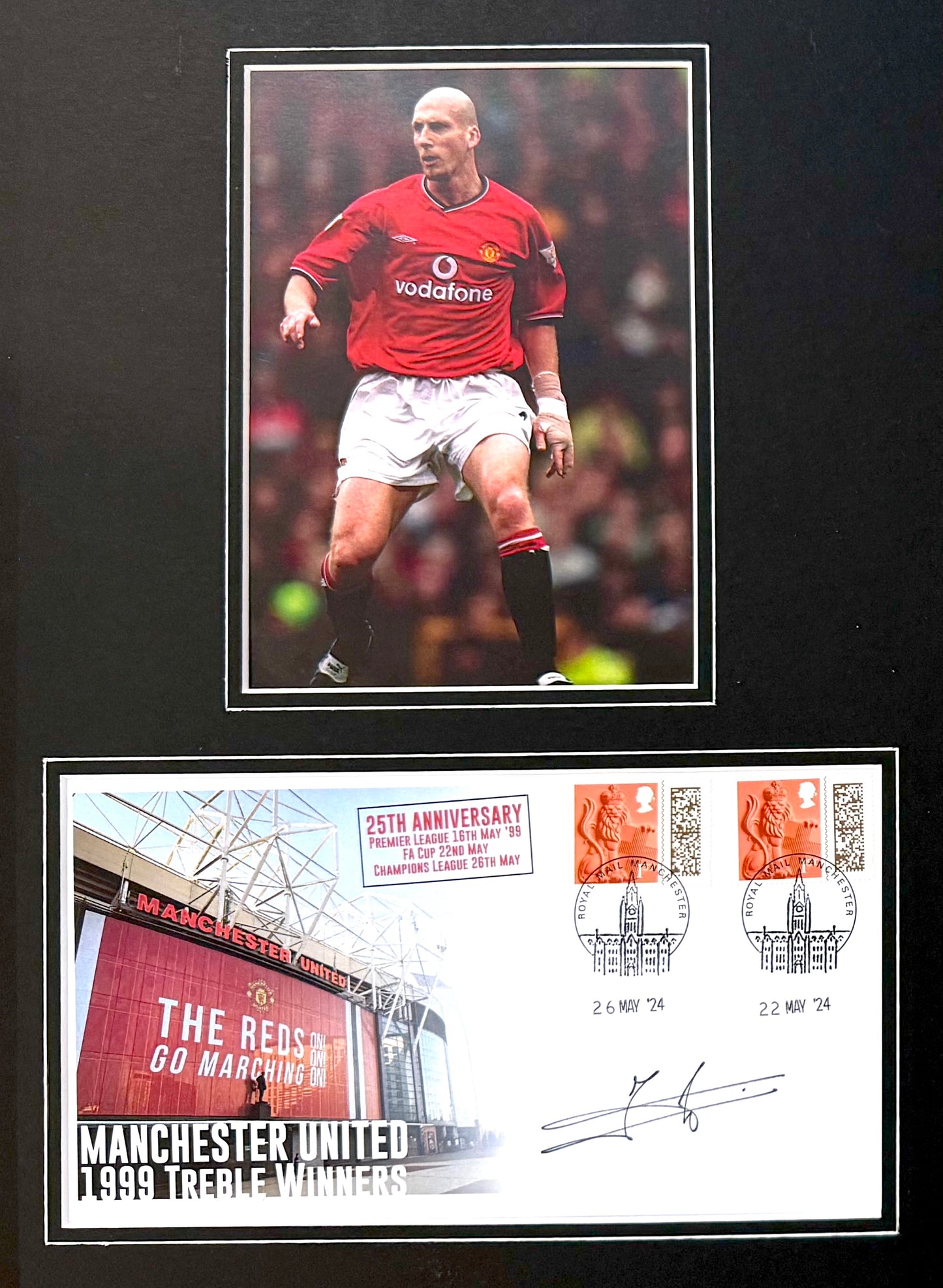 Jaap Stam, Manchester United Legend, Hand Signed Framed First Day Cover With COA