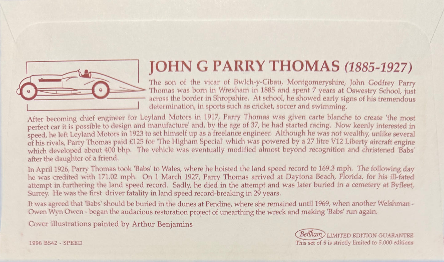 Sir Jackie Stewart, Stirling Moss, F1 Legends, Hand Signed Limited Edition First Day Cover (FDC) Presentation & COA