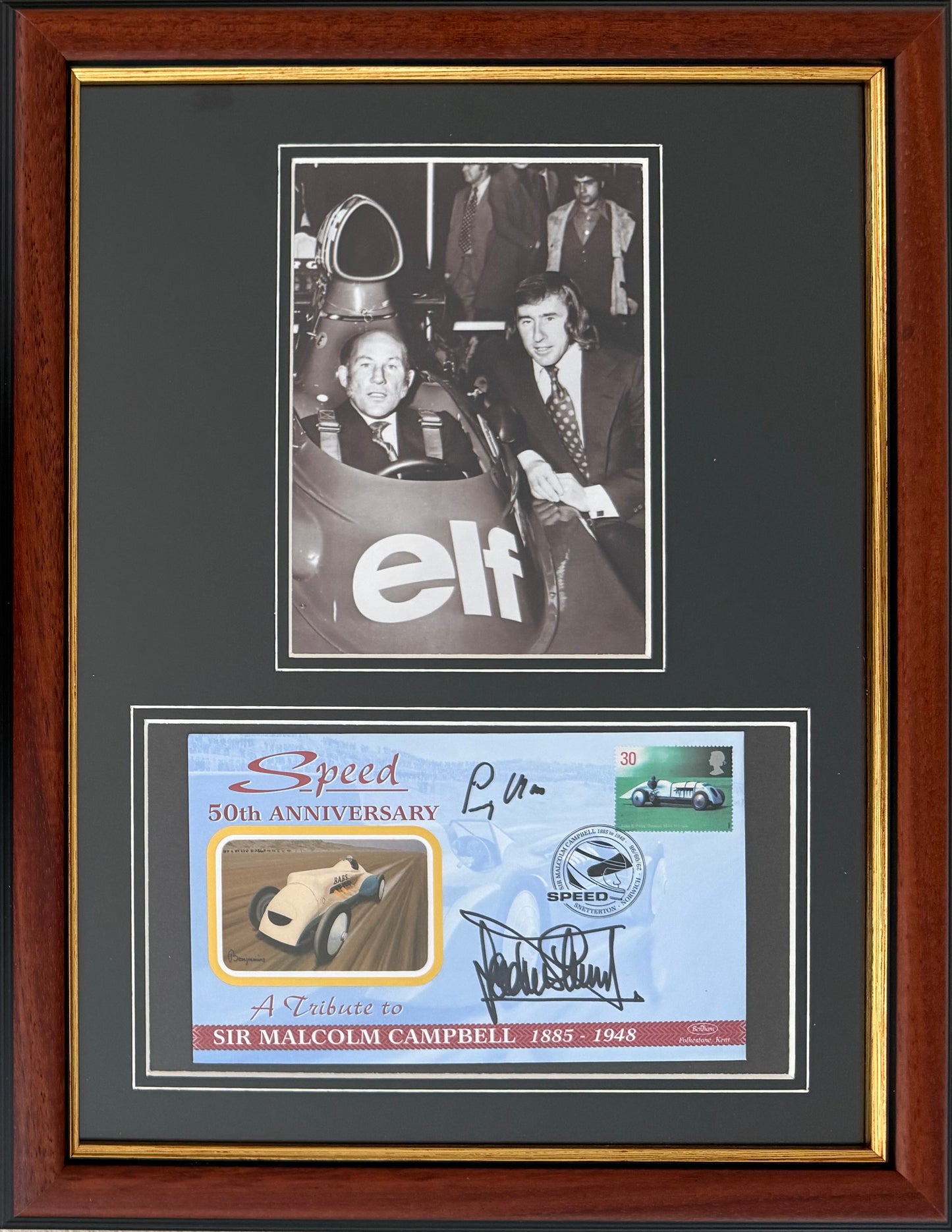 Sir Jackie Stewart, Stirling Moss, F1 Legends, Hand Signed Limited Edition First Day Cover (FDC) Presentation & COA
