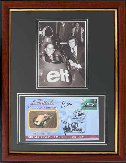 Sir Jackie Stewart, Stirling Moss, F1 Legends, Hand Signed Limited Edition First Day Cover (FDC) Presentation & COA
