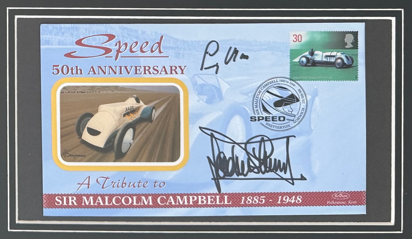 Sir Jackie Stewart, Stirling Moss, F1 Legends, Hand Signed Limited Edition First Day Cover (FDC) Presentation & COA