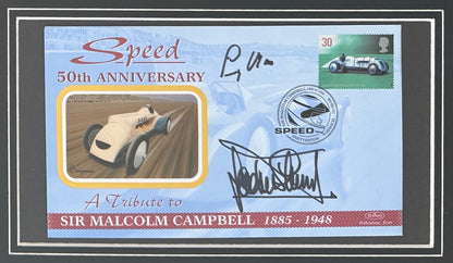 Sir Jackie Stewart, Stirling Moss, F1 Legends, Hand Signed Limited Edition First Day Cover (FDC) Presentation & COA