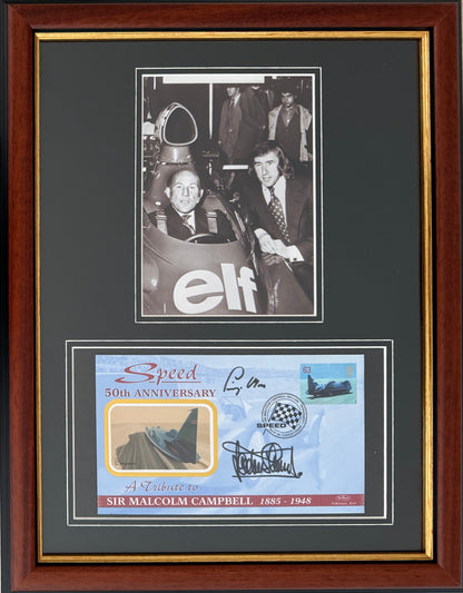 Sir Jackie Stewart, Stirling Moss, F1 Legends, Hand Signed Limited Edition First Day Cover (FDC) Presentation & COA