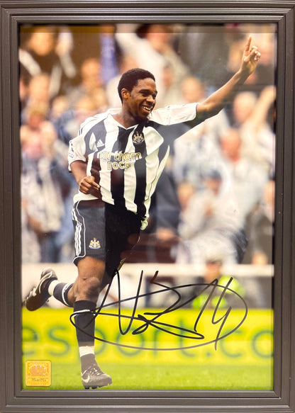 CHARLES N'ZOGBIA FORMER NEWCASTLE UNITED PLAYER HAND SIGNED PHOTO WITH COA