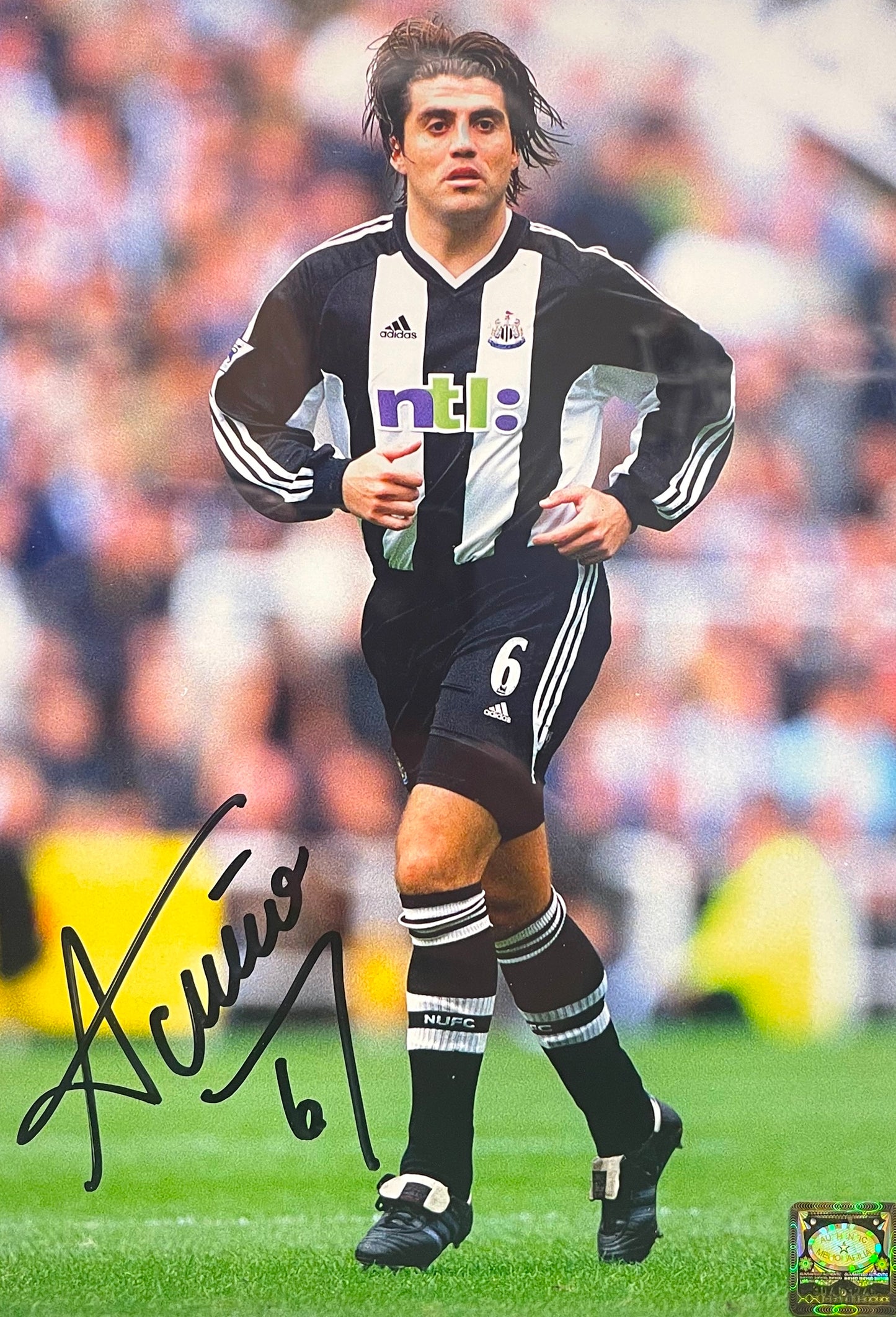 CLARENCE ACUNA NEWCASTLE UNITED HAND SIGNED PHOTO WITH COA